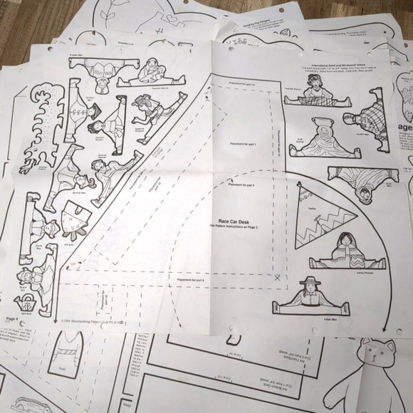 Lot of 20 Wood Craft Patterns Woodworking Pattern Club VTG 1990s - MISC F BONUS - Picture 2 of 16